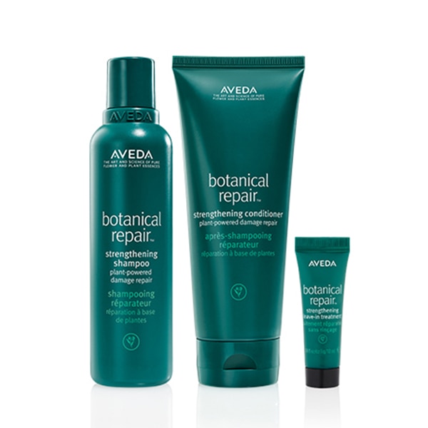 AVEDA Botanical Repair tm Shampoo & Conditioner duo Cleanse & Repair Hair. Protect & Condition Hair all day With the Free Leave-in Treatment. - 200ml x 2 & 10ml